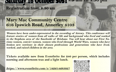 Women of Stephens. A Full Day Local History Conference. Saturday 16 October 2021